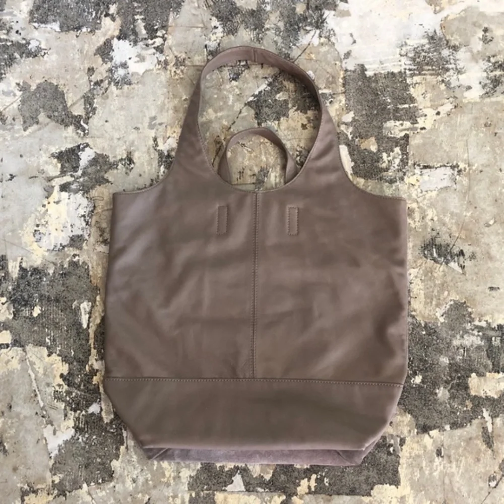 Alexander Wang Alpha Shopper Taupe Tan Brown Leather Suede HandBag Purse - Picture 6 of 8